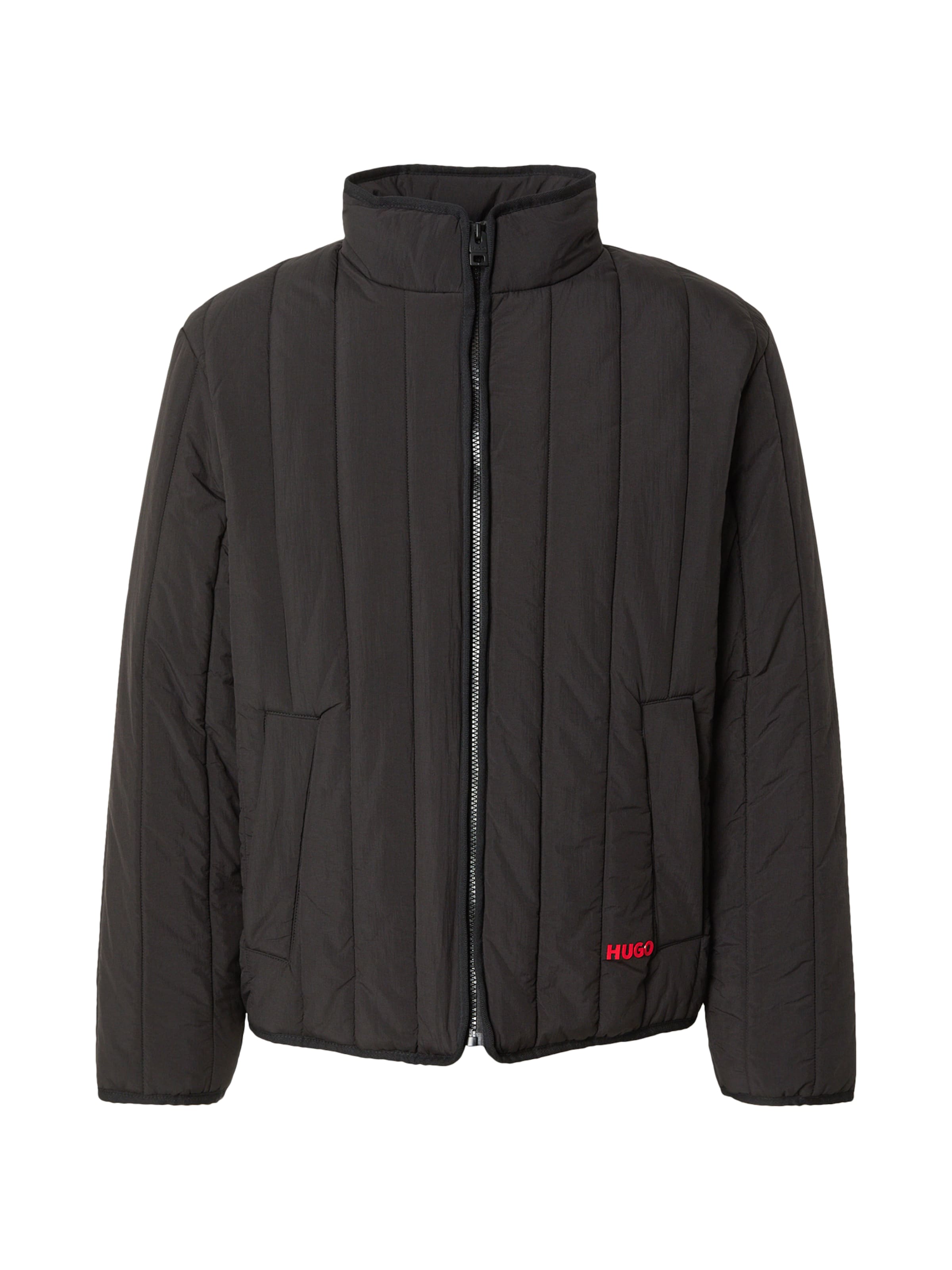 HUGO Přechodná bunda 'Brenoto2611' – černá: přední strana