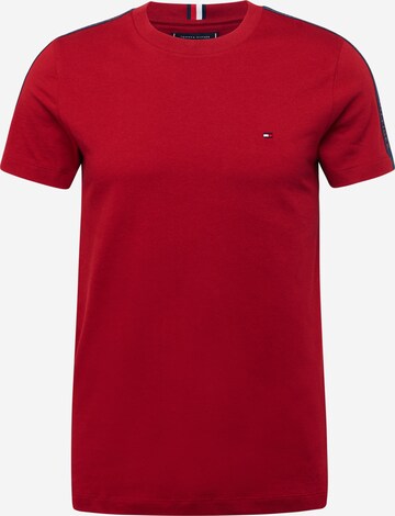 T-Shirt TOMMY HILFIGER en rouge : devant