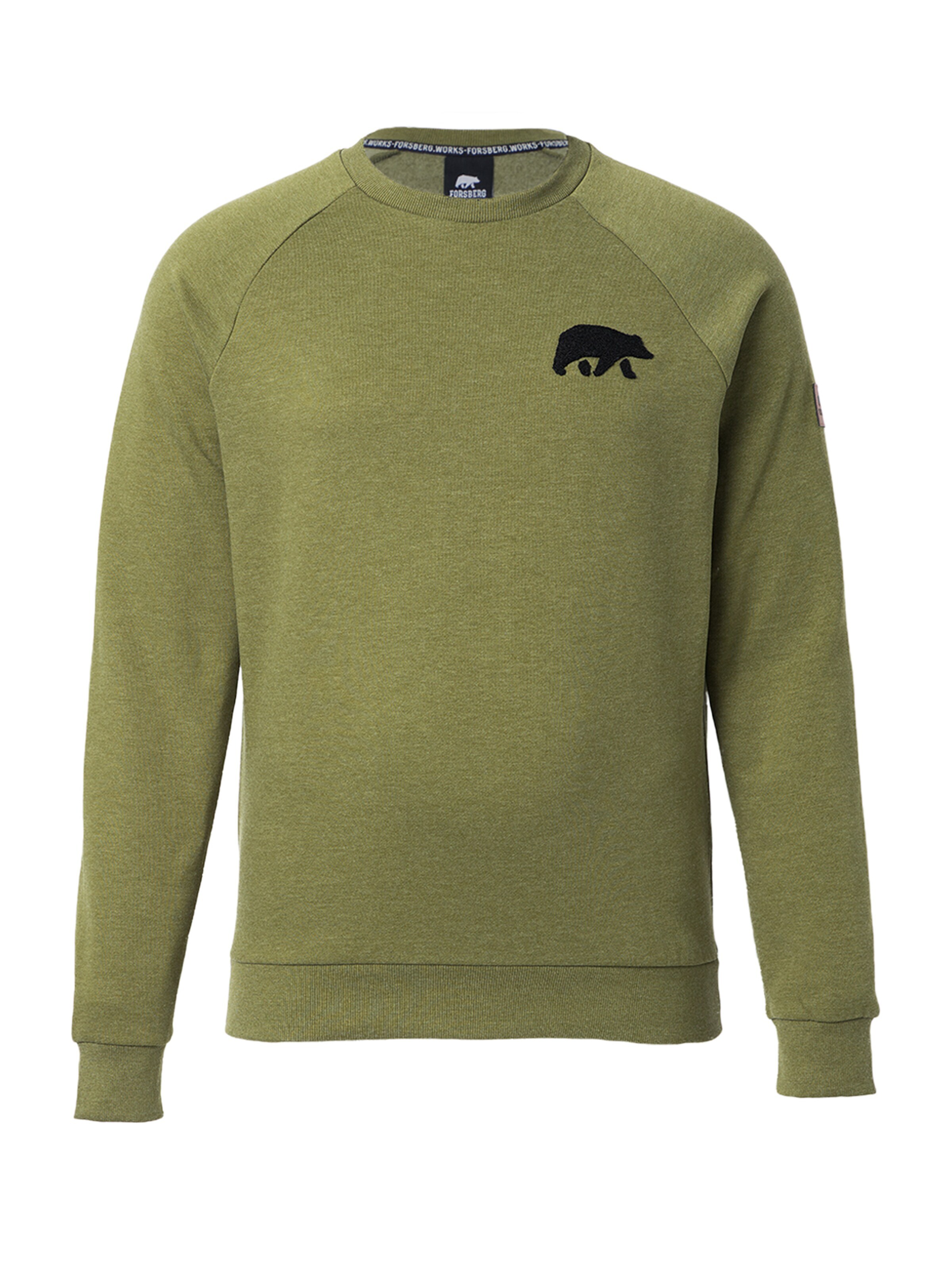 FORSBERG Sweatshirt 'mit Frottee Logo' in Green