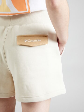 COLUMBIA Regularen Športne hlače 'Lodge Novelty B-Chalk' | bela barva