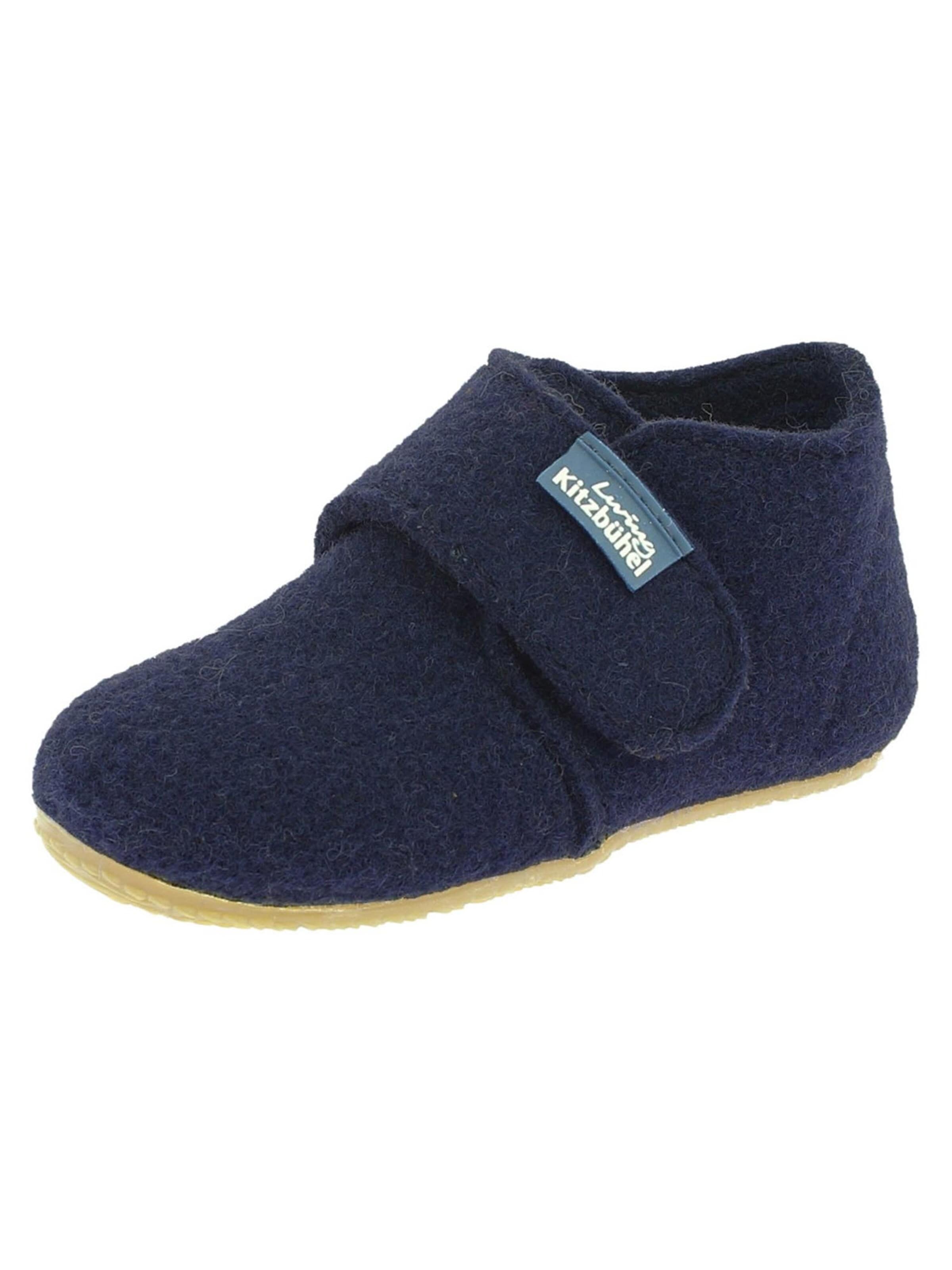 Living Kitzbühel Slipper 'Filz' in Blue: front