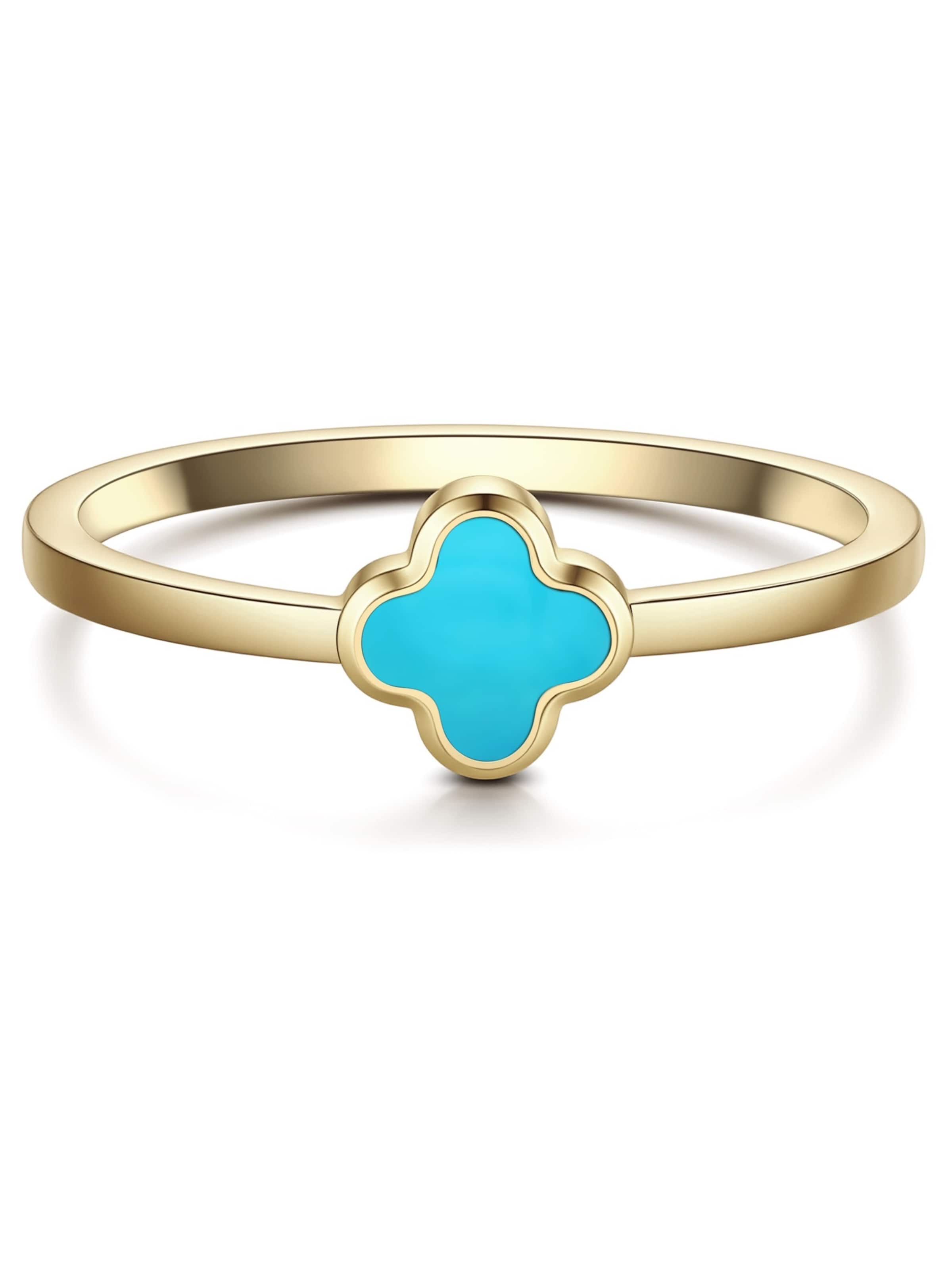 Glanzstücke München Ring in Turquoise / Gold, Item view
