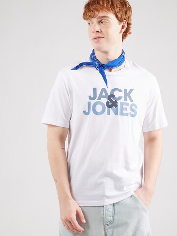T-Shirt 'JWHJACULA' JACK & JONES en blanc : devant