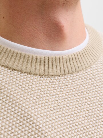 JACK & JONES Svetr 'JWHGLOBE' – béžová