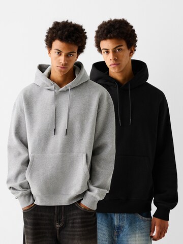 Bershka Sweatshirt in Grijs: voorkant