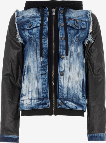 CIPO & BAXX Between-Season Jacket in Blue: front