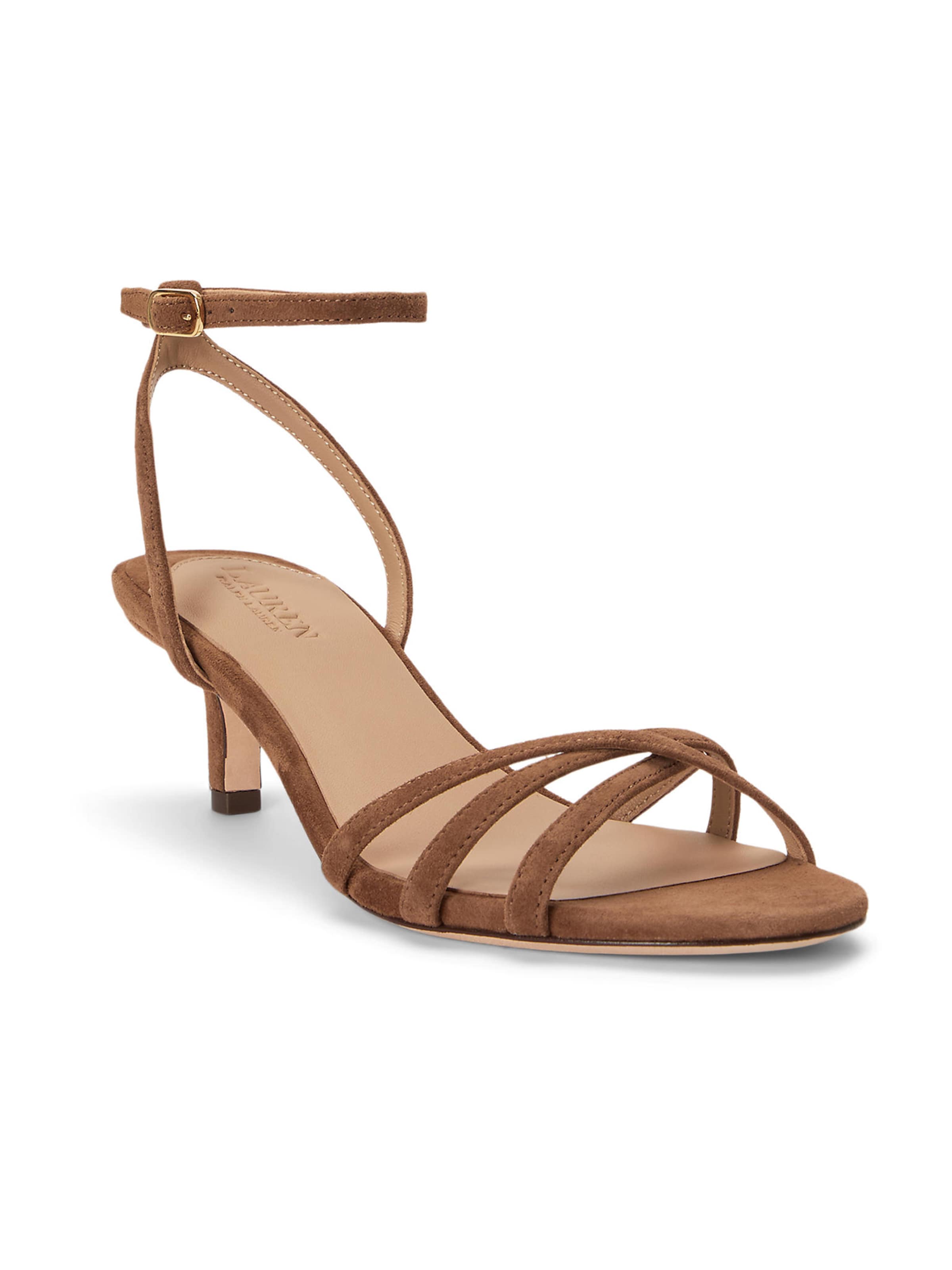 Lauren Ralph Lauren Σανδάλι με λουράκια 'KENDYL' σε καφέ: μπροστά