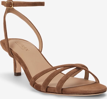 Lauren Ralph Lauren Σανδάλι με λουράκια 'KENDYL' σε καφέ: μπροστά