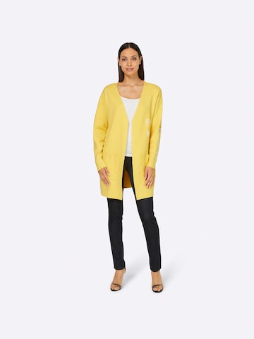 Cardigan heine en jaune