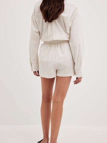 NA-KD Loose fit Pants in White