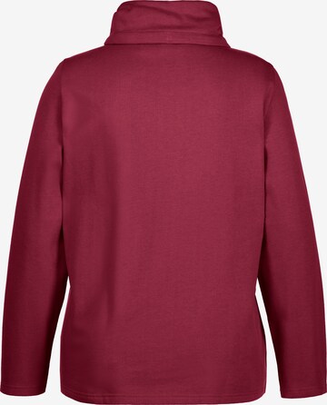 Ulla Popken Zip-Up Hoodie in Red