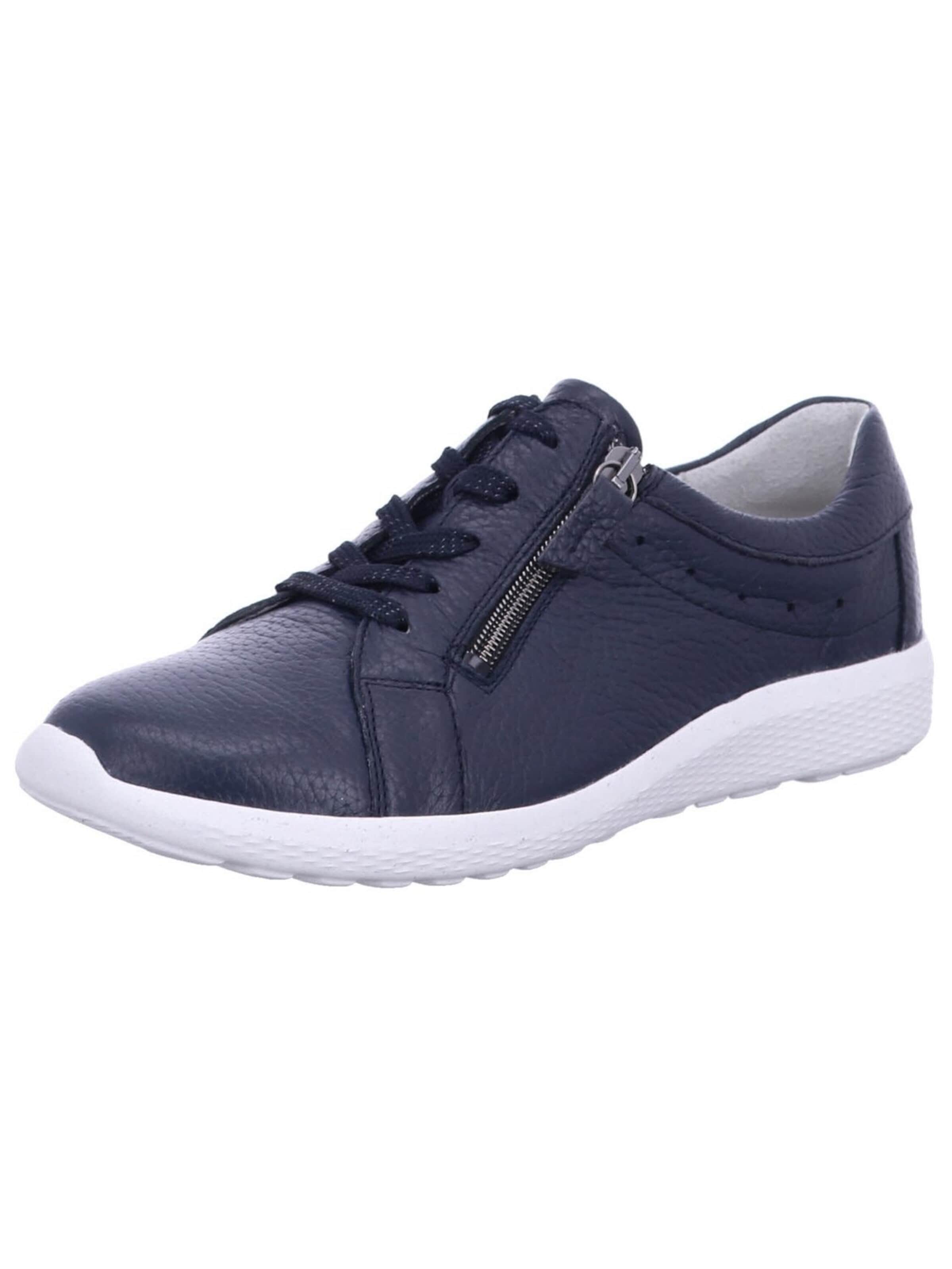 WALDLÄUFER Schnürschuh 'Komfort Schnürschuh Damen 634002-199 195 Echtleder in blau'‌‌‌‌‌‌‌‌ in Blau: Vorderseite