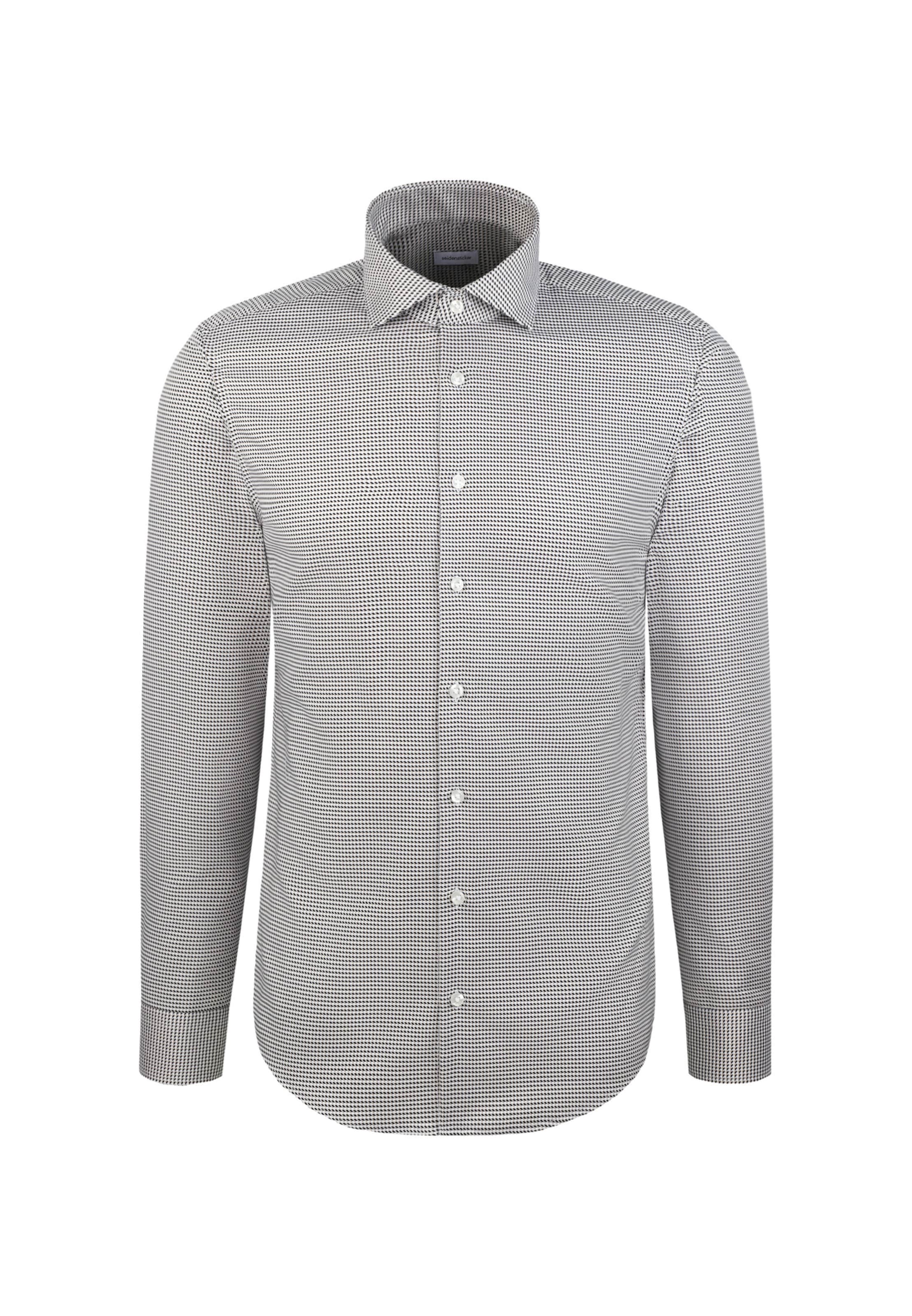 SEIDENSTICKER Slim fit Business shirt in Beige: front