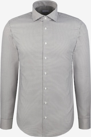 Coupe slim Chemise business SEIDENSTICKER en beige : devant