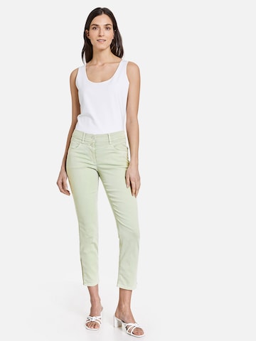 Coupe slim Jean 'Best4me' GERRY WEBER en vert : devant