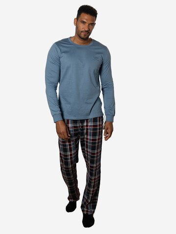 Phil & Co. Berlin Pajamas long ' Classics ' in Blue: front