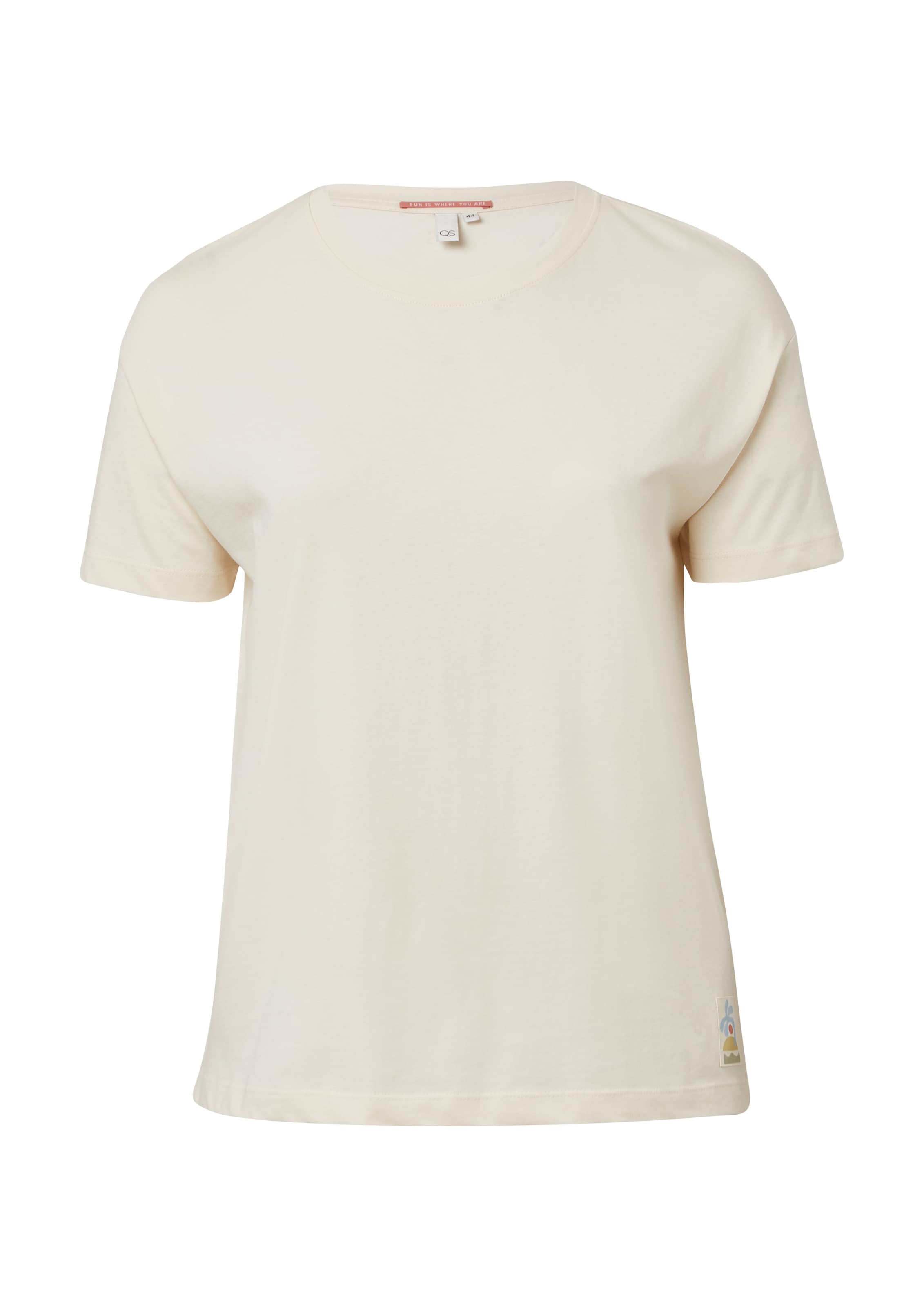 T-shirt QS en beige : devant