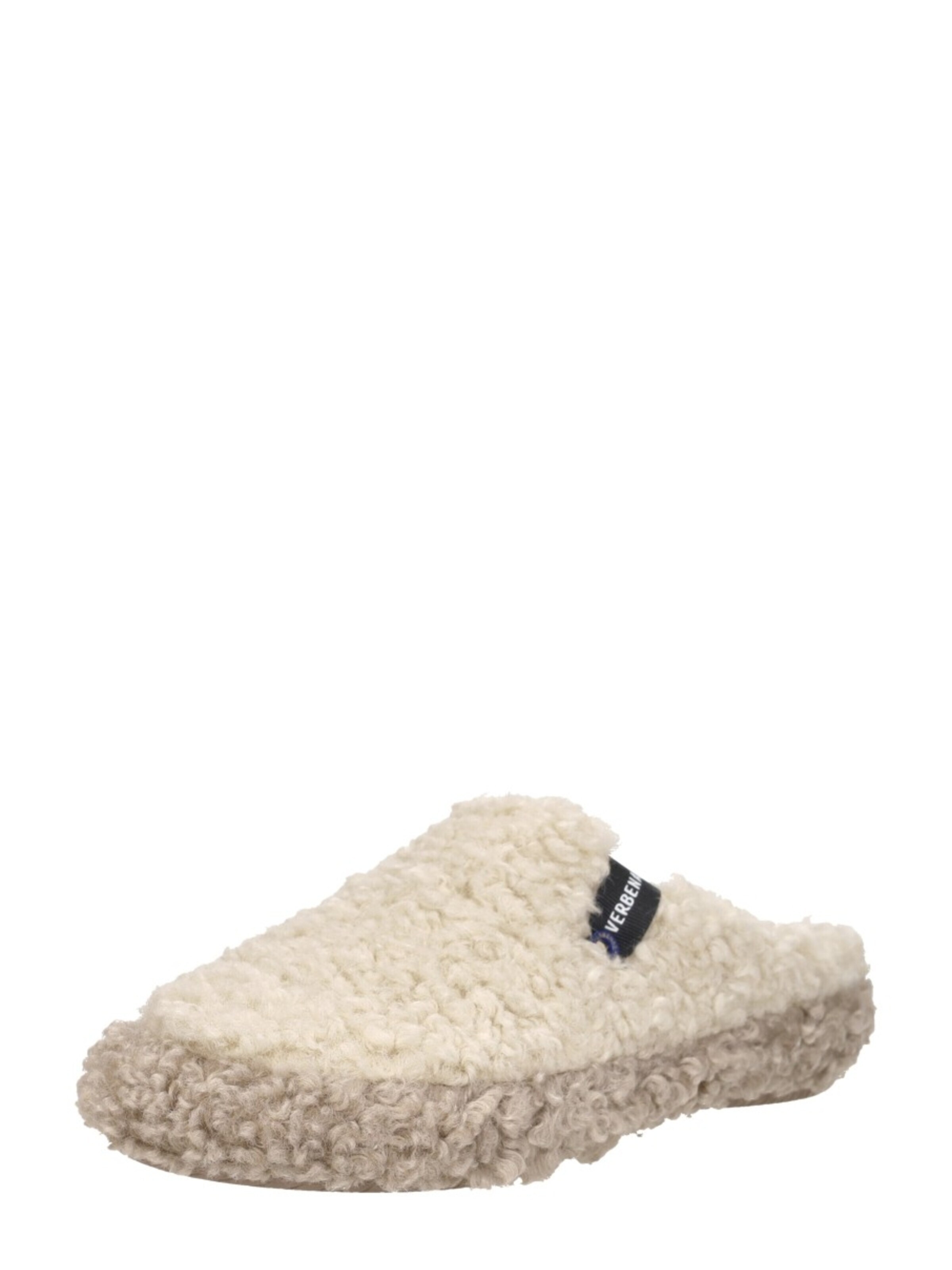 VERBENAS Huisschoenen 'Yuma Curly' in Beige: voorkant