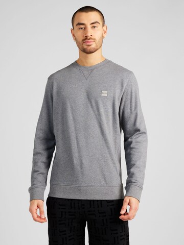BOSSSweater majica 'Westart' - siva boja: prednji dio