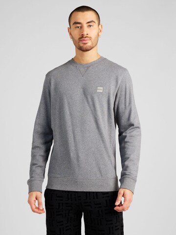 BOSS Sweatshirt 'Westart' in Grijs: voorkant