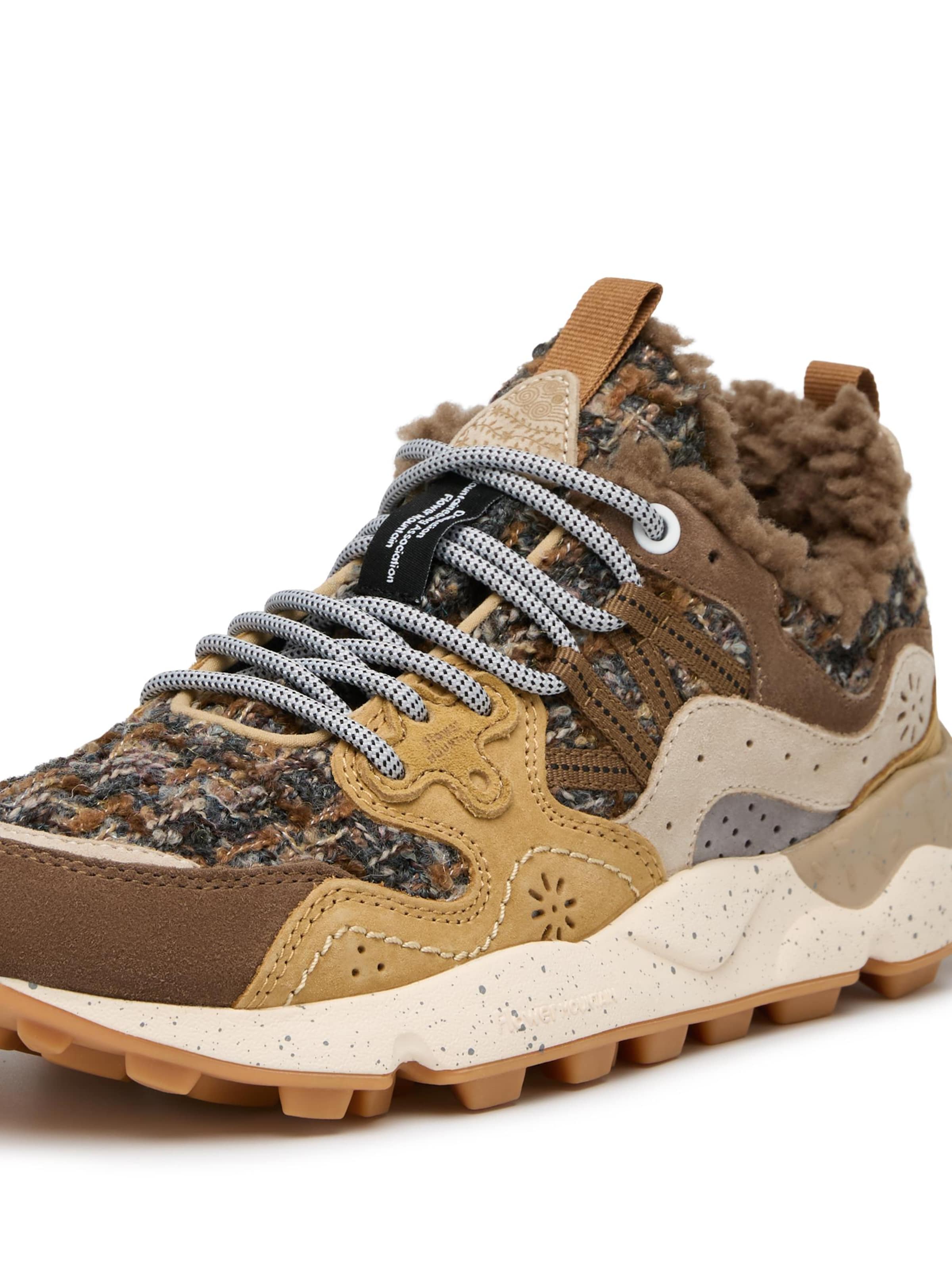 Baskets basses 'YAMANO 3 UNI' Flower Mountain en marron