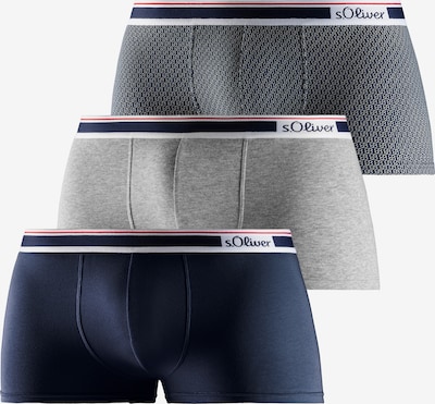s.Oliver Bokserice u mornarsko plava / siva melange / bijela, Pregled proizvoda