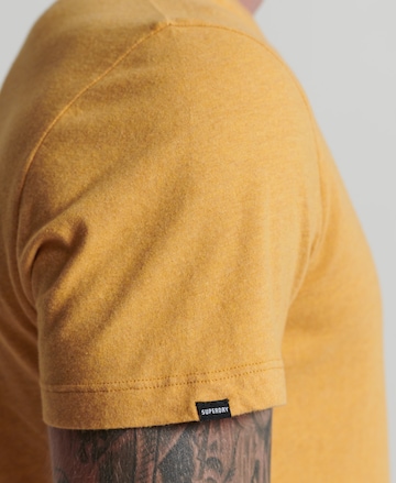 Superdry SUPERDRY Mikrostrukturiertes T-Shirt aus Bio-Baumwolle mit Stickerei in Gelb
