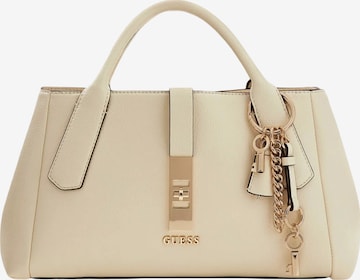 Borsa a spalla 'BROOKE HIGH SOCIETY SATCHEL HWBG98 97060' di GUESS in beige: frontale