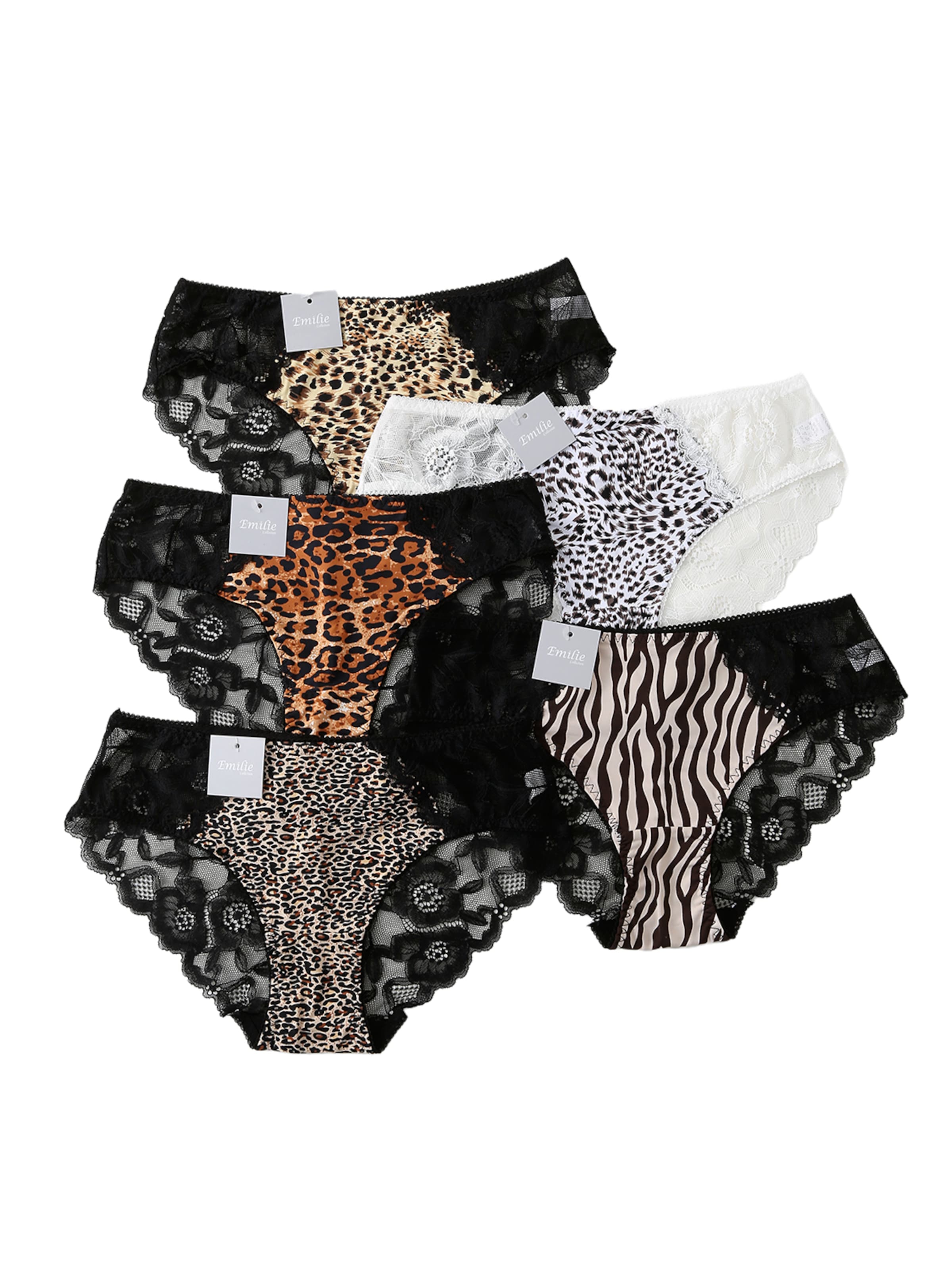 Emilie collection Boyshorts 'Multipack 5' in Mixed colors