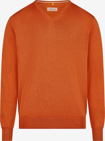 redmond Pullover 'Basic' in Orange: Vorderseite