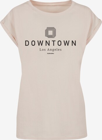 F4NT4STIC Shirt 'Downtown LA' in Beige: voorkant