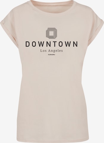 F4NT4STIC Shirt 'Downtown LA' in Beige: voorkant