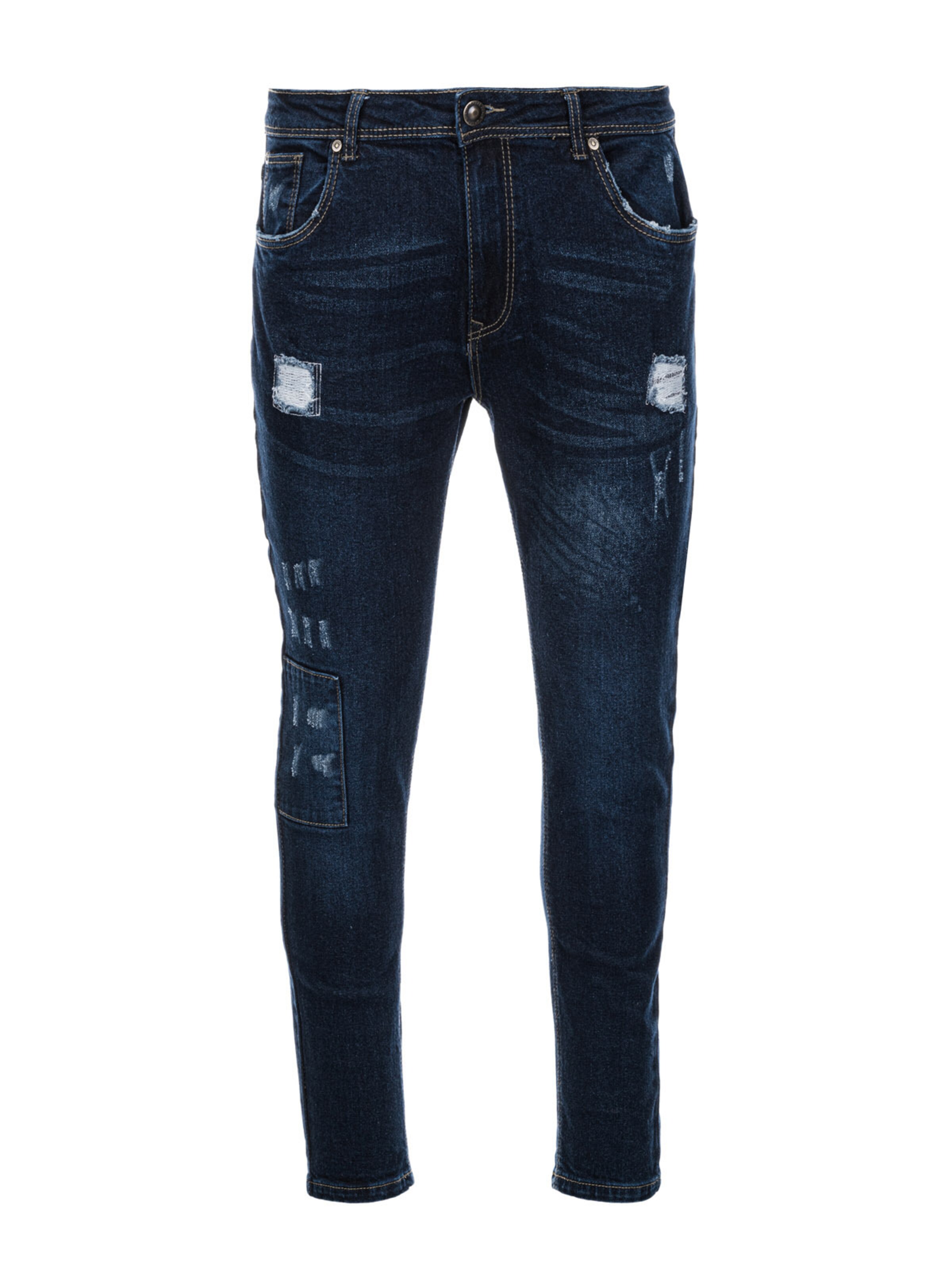 Ombre Slimfit Jeans 'P1062' in Blauw: voorkant