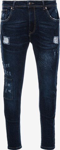 Ombre Slimfit Jeans 'P1062' in Blauw: voorkant