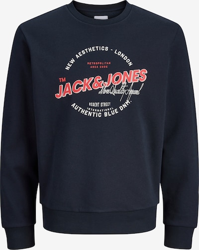 Megztinis be užsegimo iš JACK & JONES, spalva – nakties mėlyna / raudona / balta, Prekių apžvalga