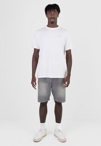 Maglietta 'Big Palm Stamp' di Kleinigkeit in bianco