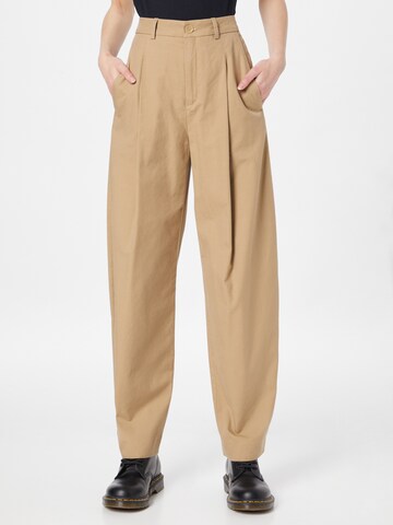 DRYKORN - Loosefit Pantalón vaquero plisado 'ACCEPT' en beige: frente