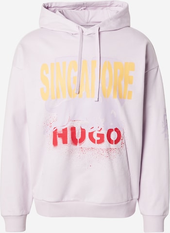 HUGOSweater majica - ljubičasta boja: prednji dio