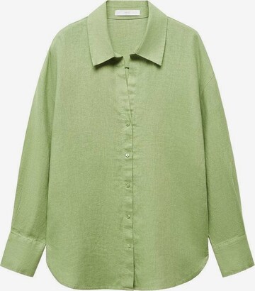 MANGO Blouse in Groen: voorkant