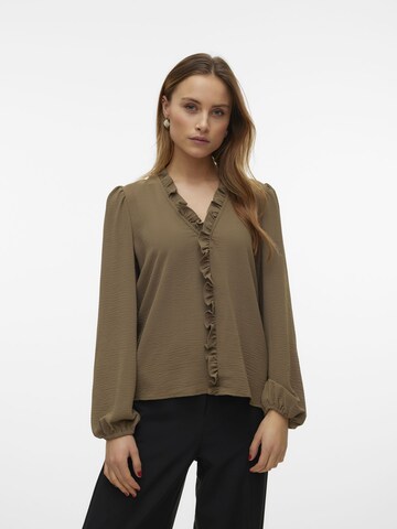VERO MODA Bluse 'ALVA' i grøn: forside