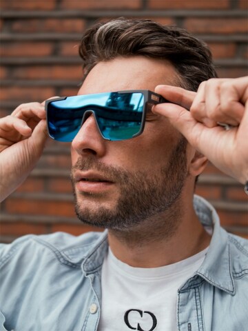 VEYREY Sonnenbrille 'Halber Rahmen Sonnenbrillen Tupirit'‌‌‌‌‌‌‌‌ in Silber: Vorderseite