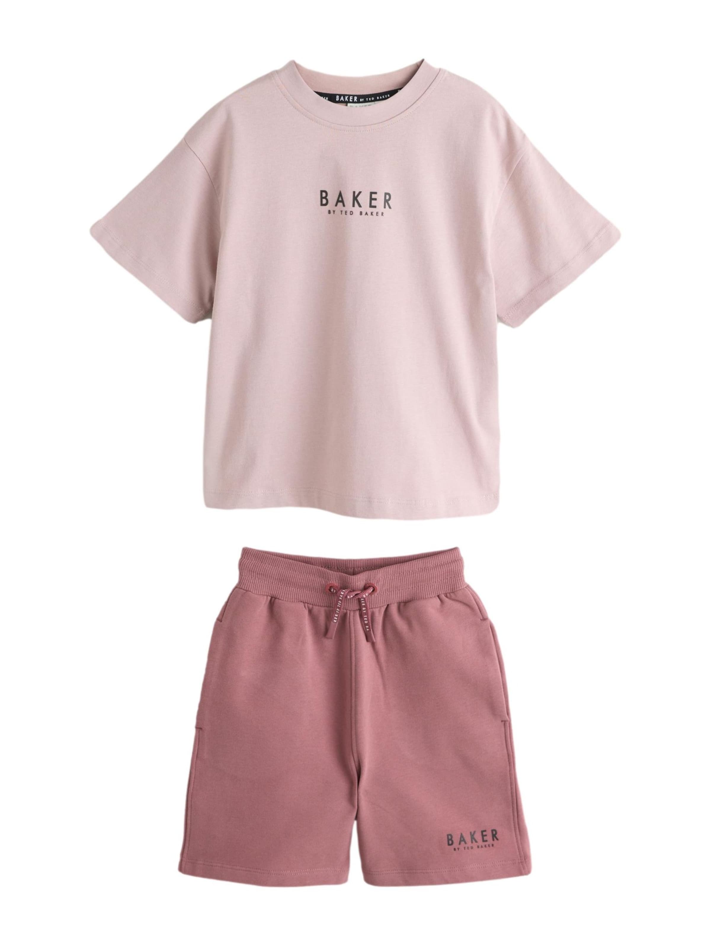 Baker by Ted Baker Set: T-Shirt und Shorts in Pink: Vorderseite
