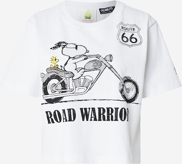 balta PRINCESS GOES HOLLYWOOD Marškinėliai 'Snoopy Road Warrior': priekis