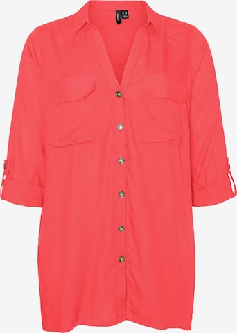 Chemisier 'VMCBumpy' Vero Moda Curve en rose : devant