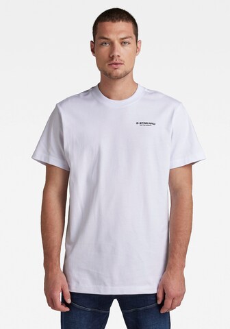 T-Shirt G-Star RAW en blanc : devant