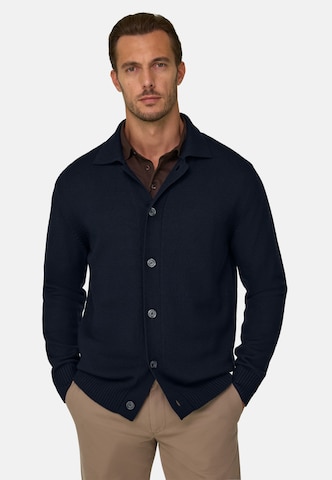 Vestes en maille Boggi Milano en bleu : devant