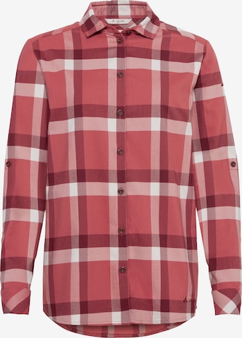 VAUDE Multifunctionele blouse 'Farsund III' in Rood: voorkant