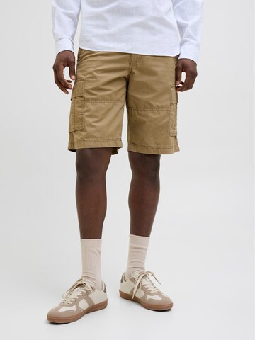 JACK & JONES Loose fit Cargo trousers 'JPSTCOLE MATEO' in Beige: front