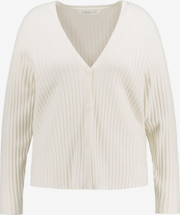 Studio Untold Knit Cardigan in White: front