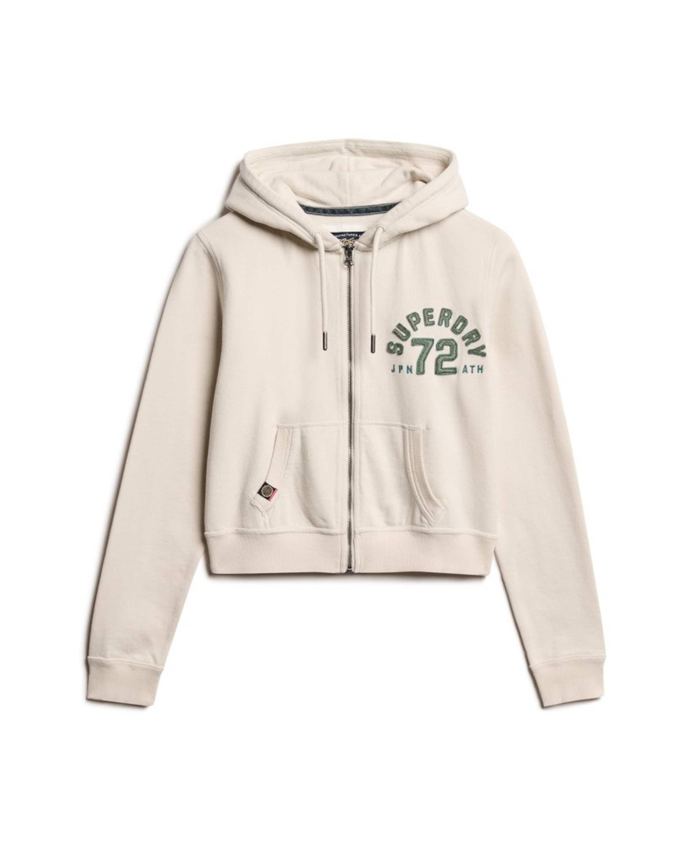 Superdry & Co Sweatvest in Groen: voorkant